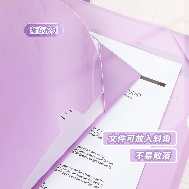 A4 Transparent Waterproof Storage Folder – L-Shaped Plastic Clip Folder - Image 5